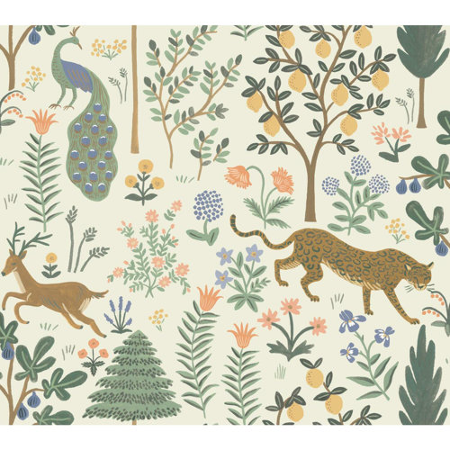 Rifle Paper Co. Menagerie 20' L x 27" W Peel and Stick Wallpaper Roll